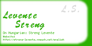 levente streng business card